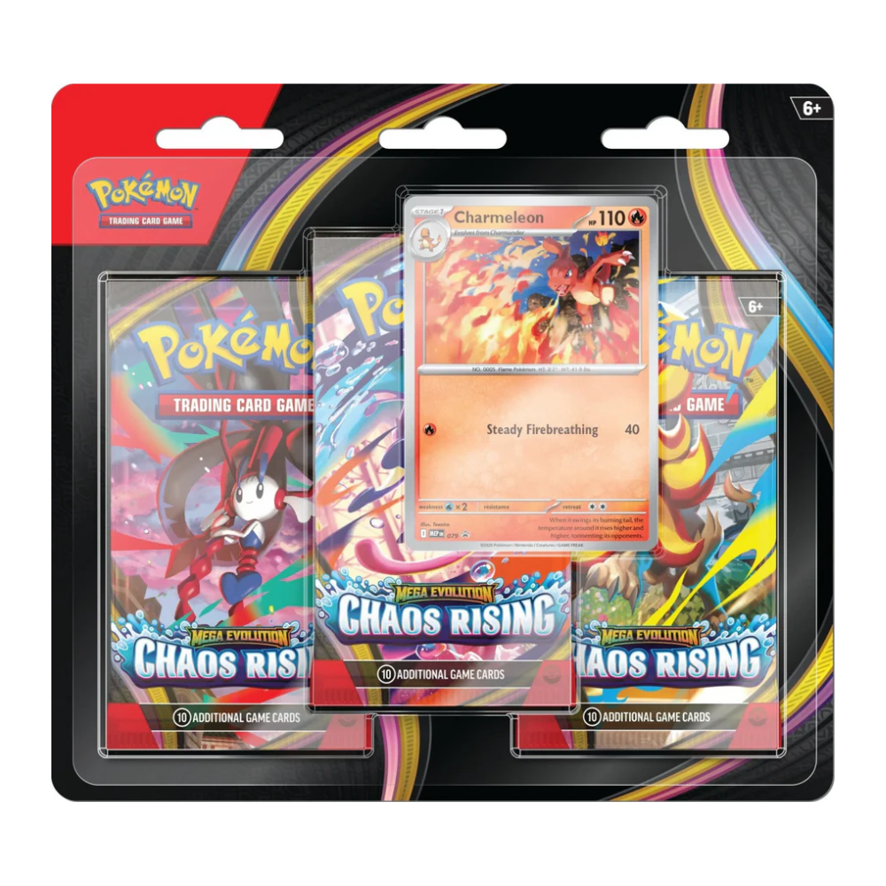 Pokémon - Mega Evolution - Chaos Rising 3-Pack Booster Blister - Charmeleon
