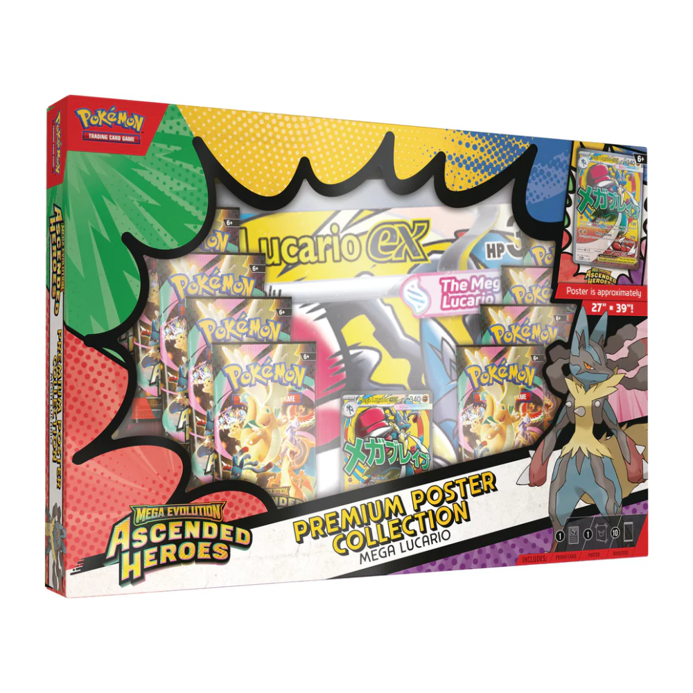 Pokémon - Mega Evolutions - Ascended Heroes - Mega Lucario ex Premium Poster Collection