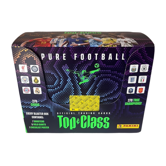 Panini - Top Class 2025 fodbold mega box med 4 x Blaster box